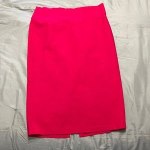 Hot pink Scretary style skirt.